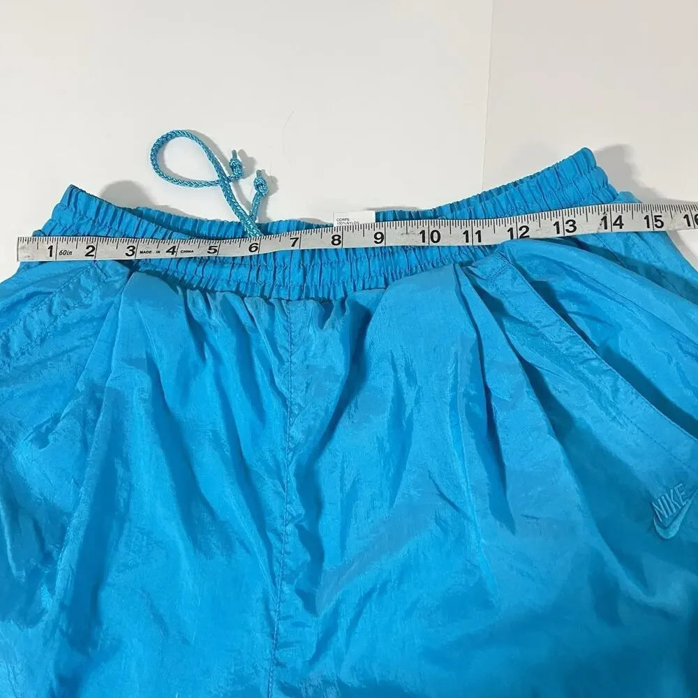Vintage Nike Women’s Teal Nylon Windbreaker Track Pants Size L Lined 90’s